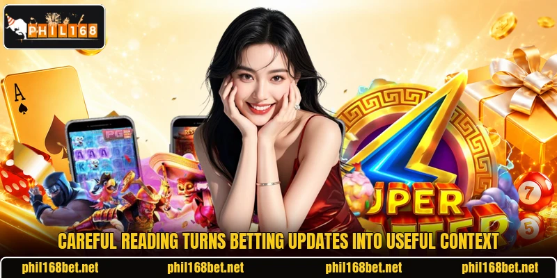 Careful reading turns betting updates into useful context Careful reading turns betting updates into useful context