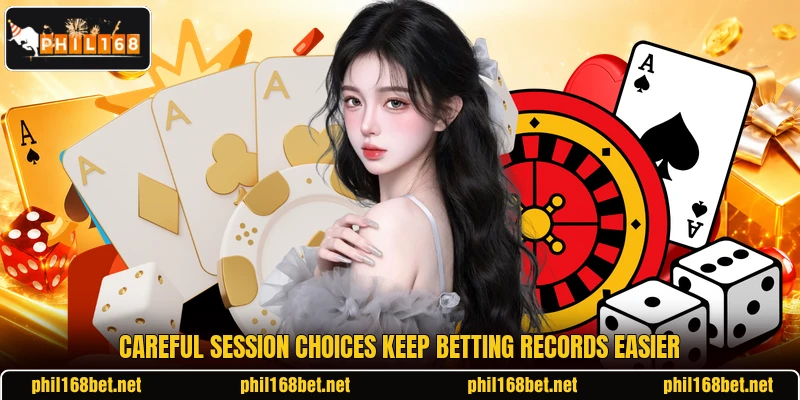 Careful session choices keep betting records easier