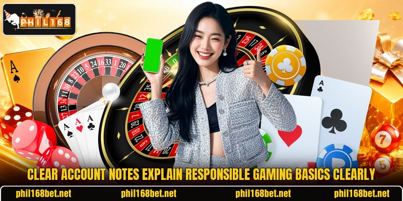 Clear account notes explain responsible gaming basics clearly