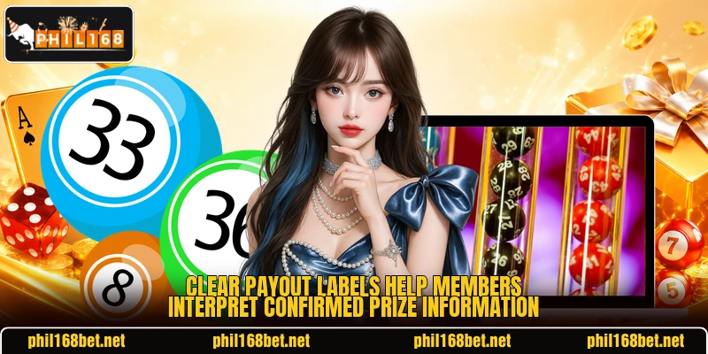 Clear payout labels help members interpret confirmed prize information