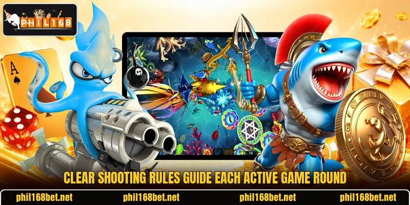 Clear shooting rules guide each active game round Clear shooting rules guide each active game round