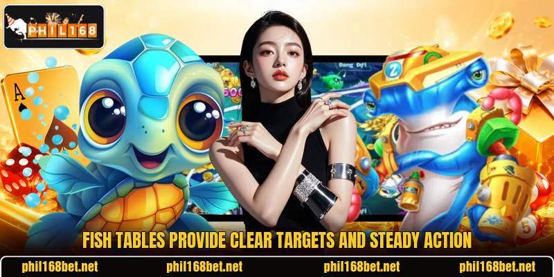 Fish tables provide clear targets and steady action