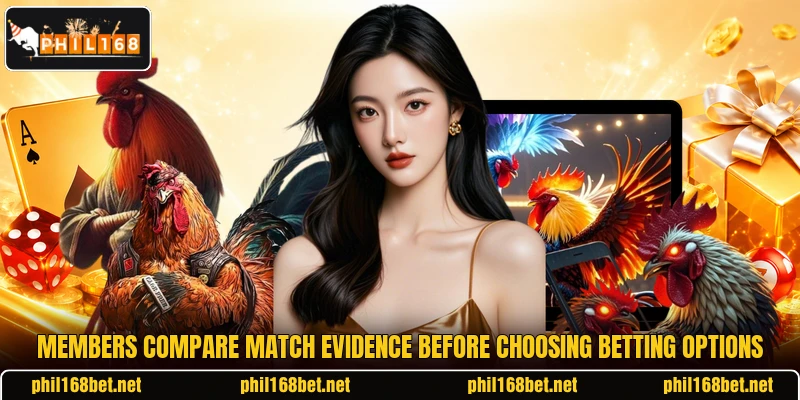 Members compare match evidence before choosing betting options Members compare match evidence before choosing betting options