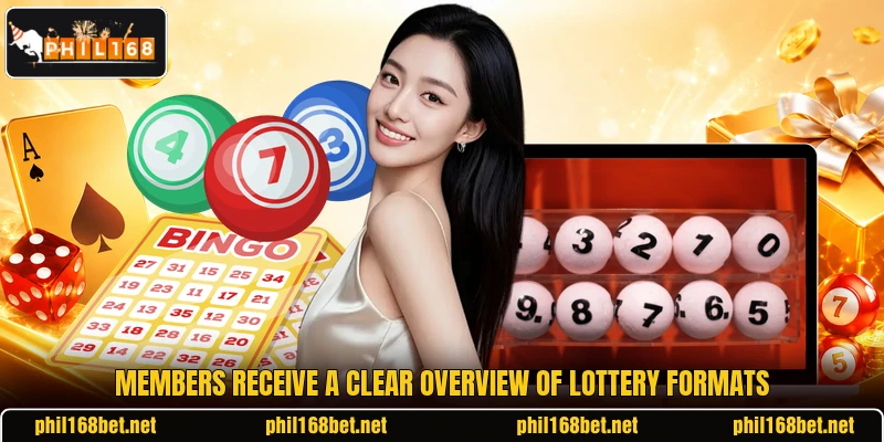 Members receive a clear overview of lottery formats