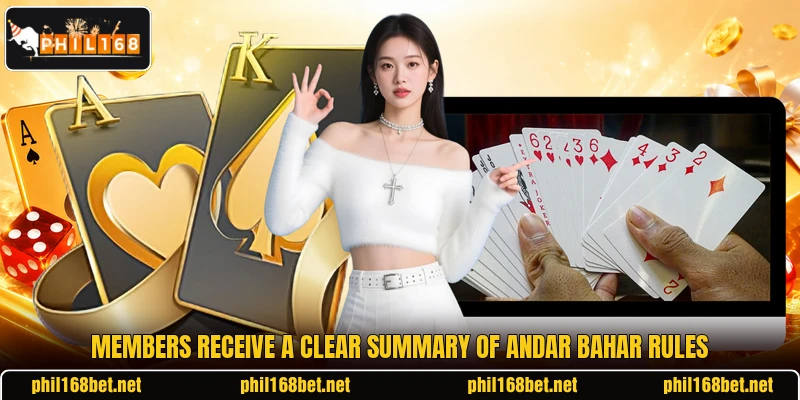 Members receive a clear summary of andar bahar rules Members receive a clear summary of andar bahar rules