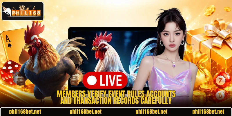 Members verify event rules accounts and transaction records carefully Members verify event rules accounts and transaction records carefully