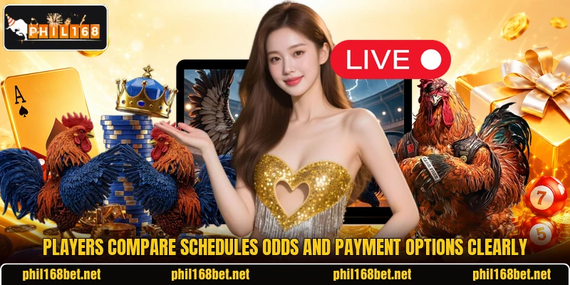 Players compare schedules odds and payment options clearly