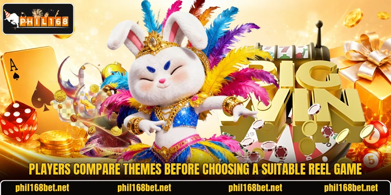 Players compare themes before choosing a suitable reel game