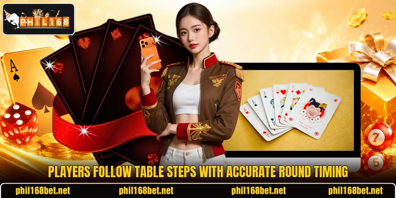 Players follow table steps with accurate round timing