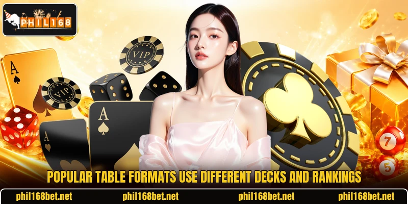 Popular table formats use different decks and rankings