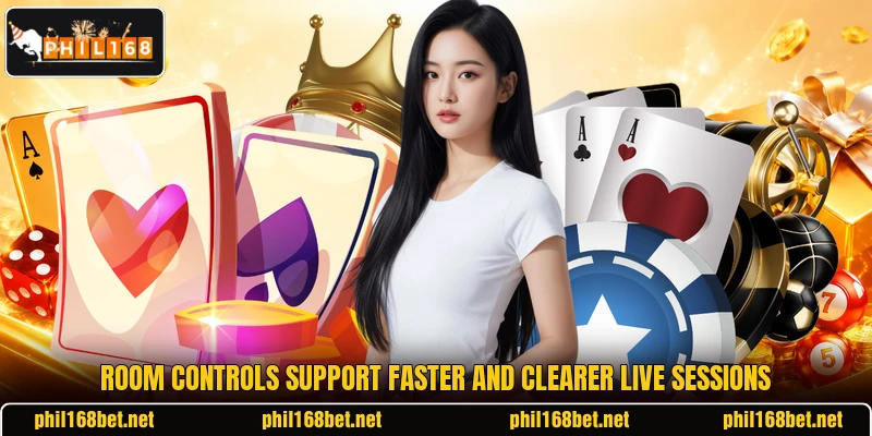 Room controls support faster and clearer live sessions Room controls support faster and clearer live sessions